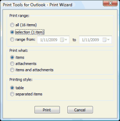Print Tools for Outlook