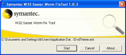 Symantec W32.Sasser Removal Tool