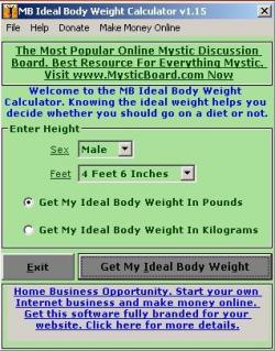 MB Free Ideal Body Weight Calculator 