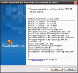 Microsoft Visual Studio 2008 Service Pack 1