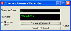 Titanium Password Generator